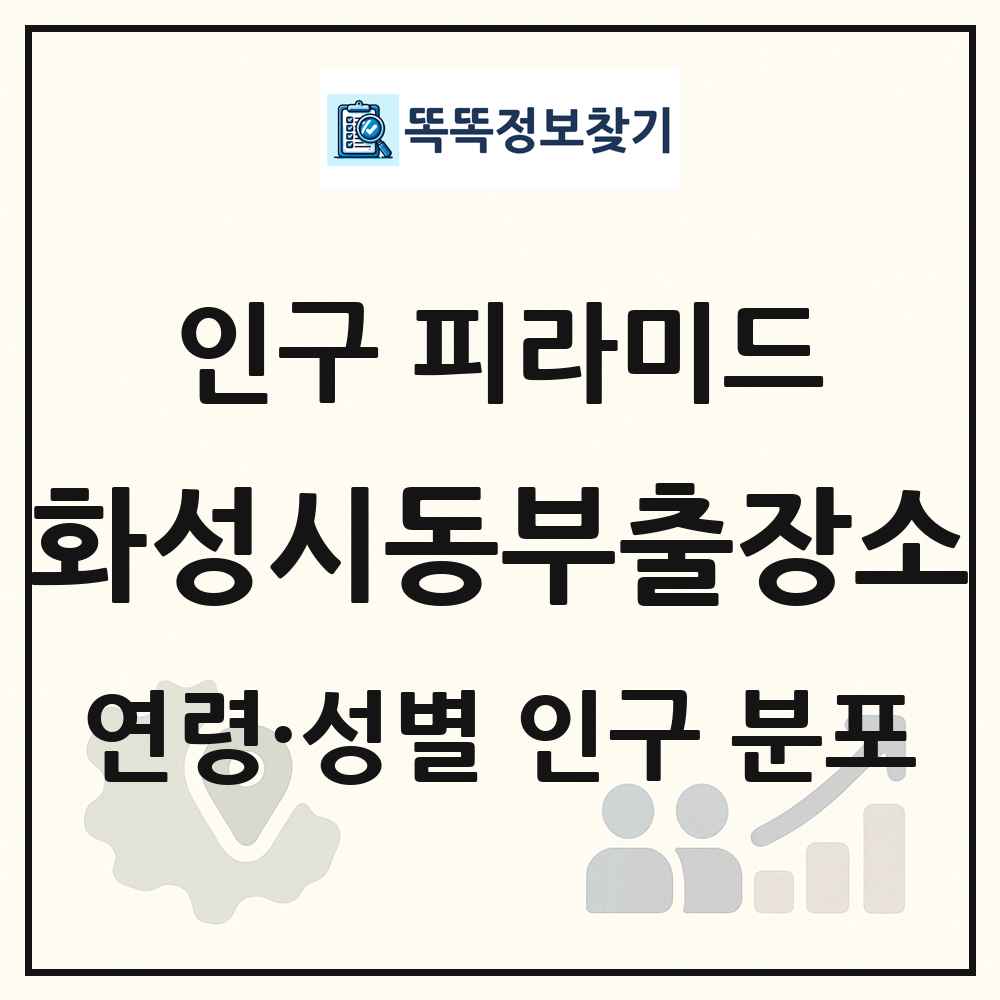 화성시동부출장소 인구 피라미드 링크 그림